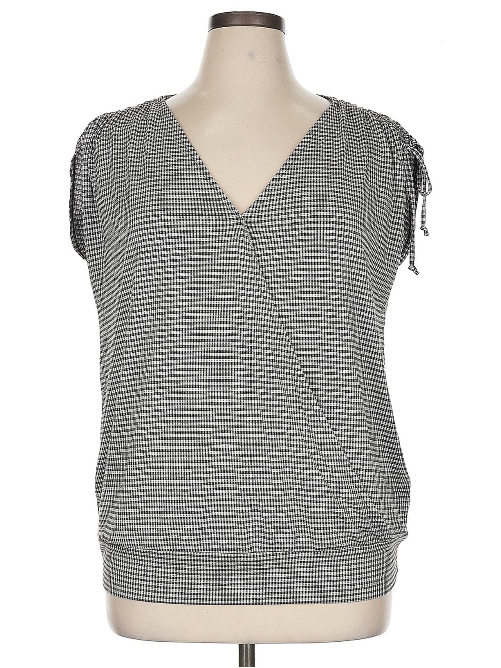 Black and White Gingham Blouse